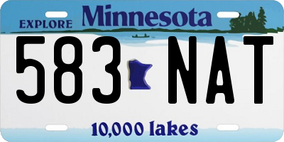 MN license plate 583NAT