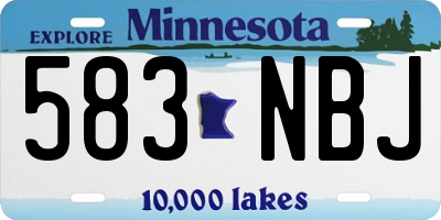 MN license plate 583NBJ