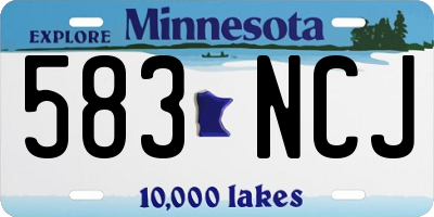 MN license plate 583NCJ