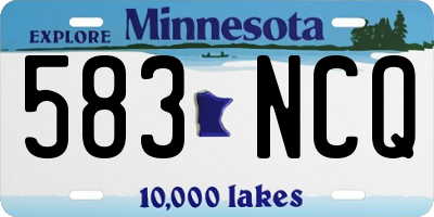 MN license plate 583NCQ