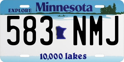 MN license plate 583NMJ