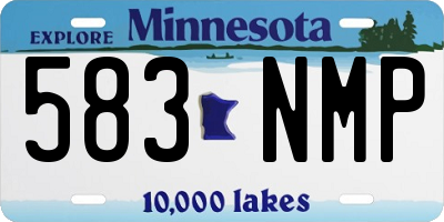 MN license plate 583NMP
