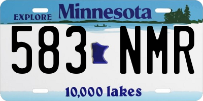 MN license plate 583NMR
