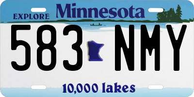 MN license plate 583NMY