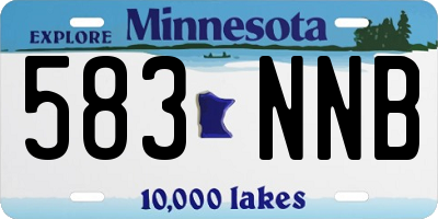 MN license plate 583NNB