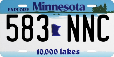 MN license plate 583NNC