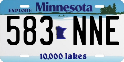 MN license plate 583NNE