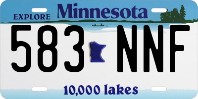MN license plate 583NNF