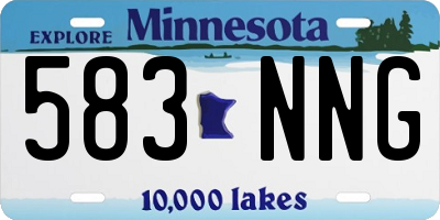 MN license plate 583NNG
