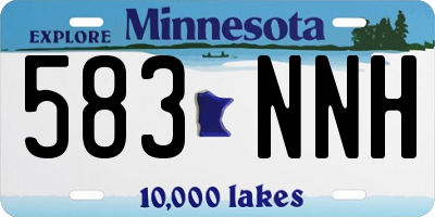 MN license plate 583NNH