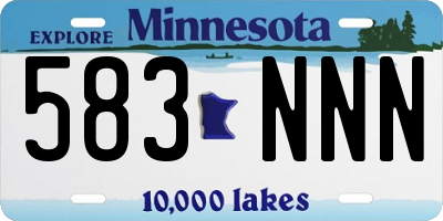 MN license plate 583NNN