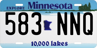 MN license plate 583NNQ