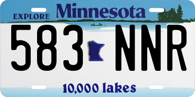 MN license plate 583NNR