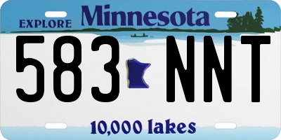 MN license plate 583NNT