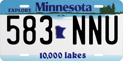 MN license plate 583NNU