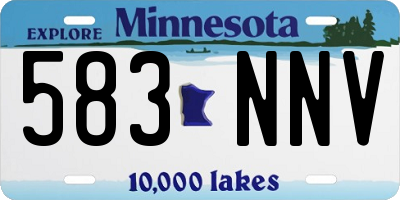 MN license plate 583NNV