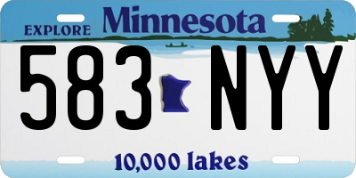 MN license plate 583NYY