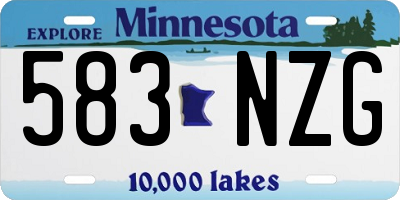 MN license plate 583NZG