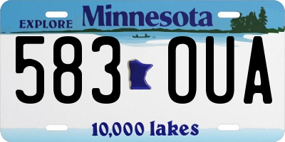 MN license plate 583OUA