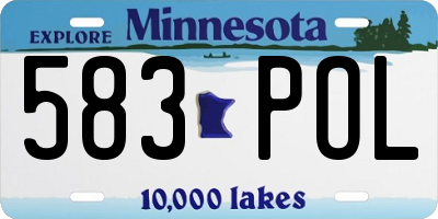 MN license plate 583POL