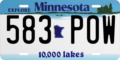 MN license plate 583POW