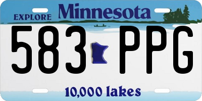 MN license plate 583PPG