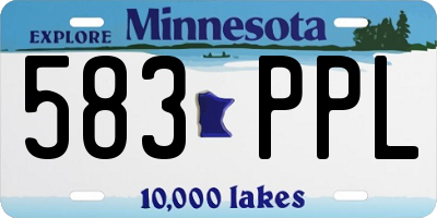 MN license plate 583PPL