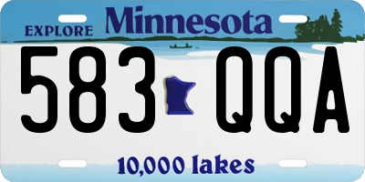 MN license plate 583QQA