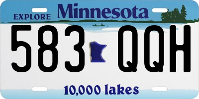 MN license plate 583QQH