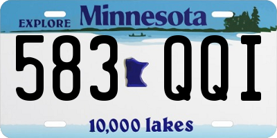 MN license plate 583QQI