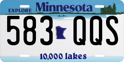 MN license plate 583QQS