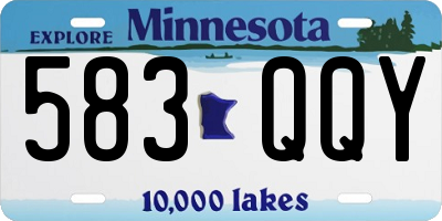MN license plate 583QQY