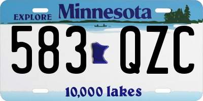 MN license plate 583QZC
