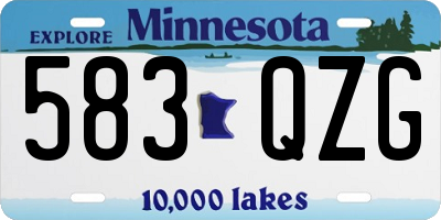 MN license plate 583QZG