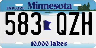 MN license plate 583QZH