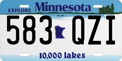 MN license plate 583QZI