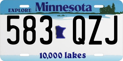 MN license plate 583QZJ