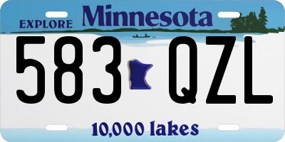 MN license plate 583QZL