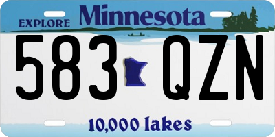 MN license plate 583QZN