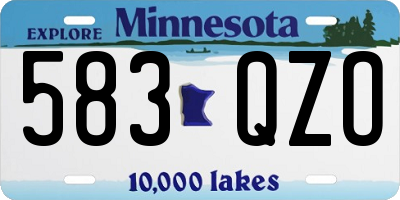 MN license plate 583QZO