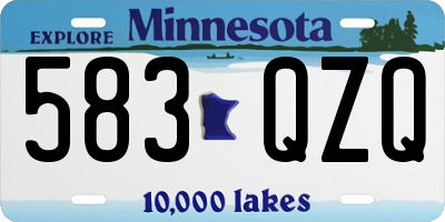MN license plate 583QZQ