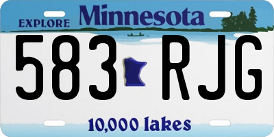 MN license plate 583RJG