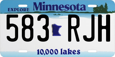 MN license plate 583RJH