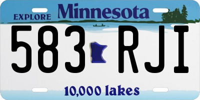 MN license plate 583RJI