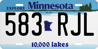 MN license plate 583RJL