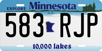 MN license plate 583RJP