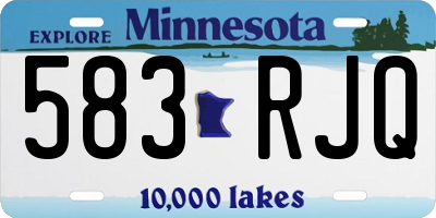 MN license plate 583RJQ