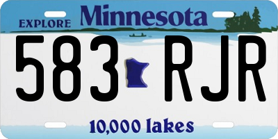 MN license plate 583RJR
