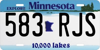 MN license plate 583RJS