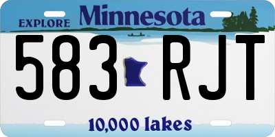 MN license plate 583RJT